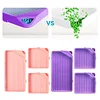 (US Only)6Pcs Diamond Art Tray Rhinestone Sorting Tray Diamond Painting Tray(Pink Purple)