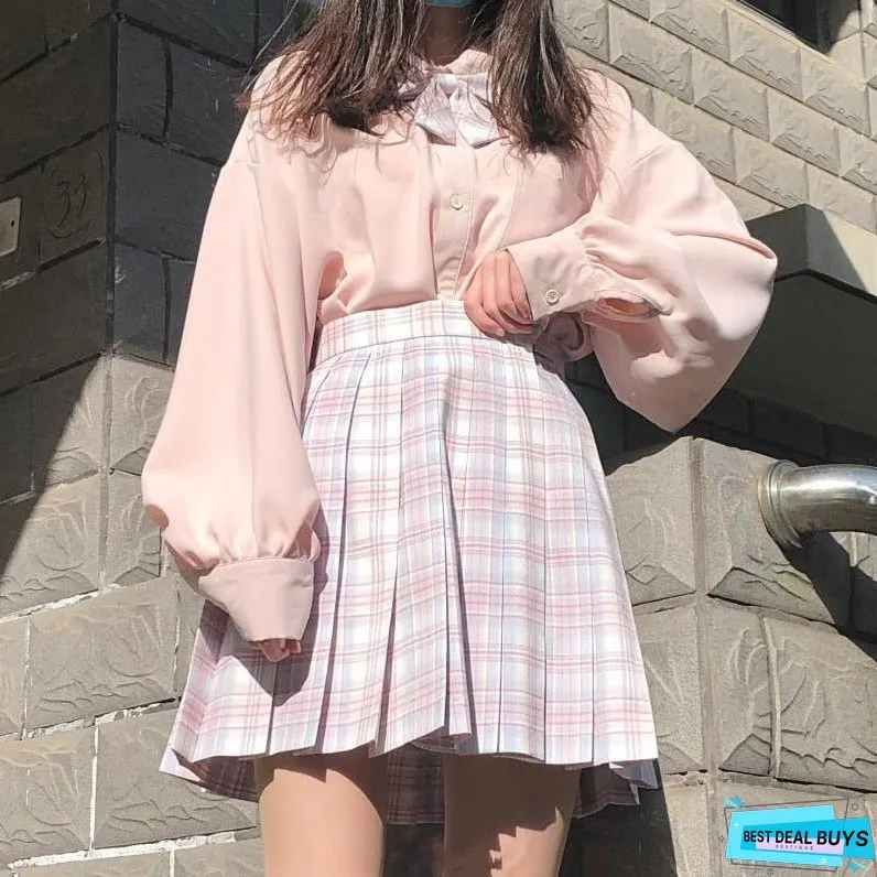 Christmas Gift Joinyouth Japanese Women Blouses Lantern Sleeve Loose Shirts Preppy Style Loose Fashion Blouse Mujer Blusas Mujer De Moda