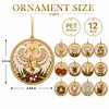 12pcs/set DIY Rhinestone Diamond Special Shape Pearl Art Hanging Acrylic DIY Christmas Tree Ornament Kit