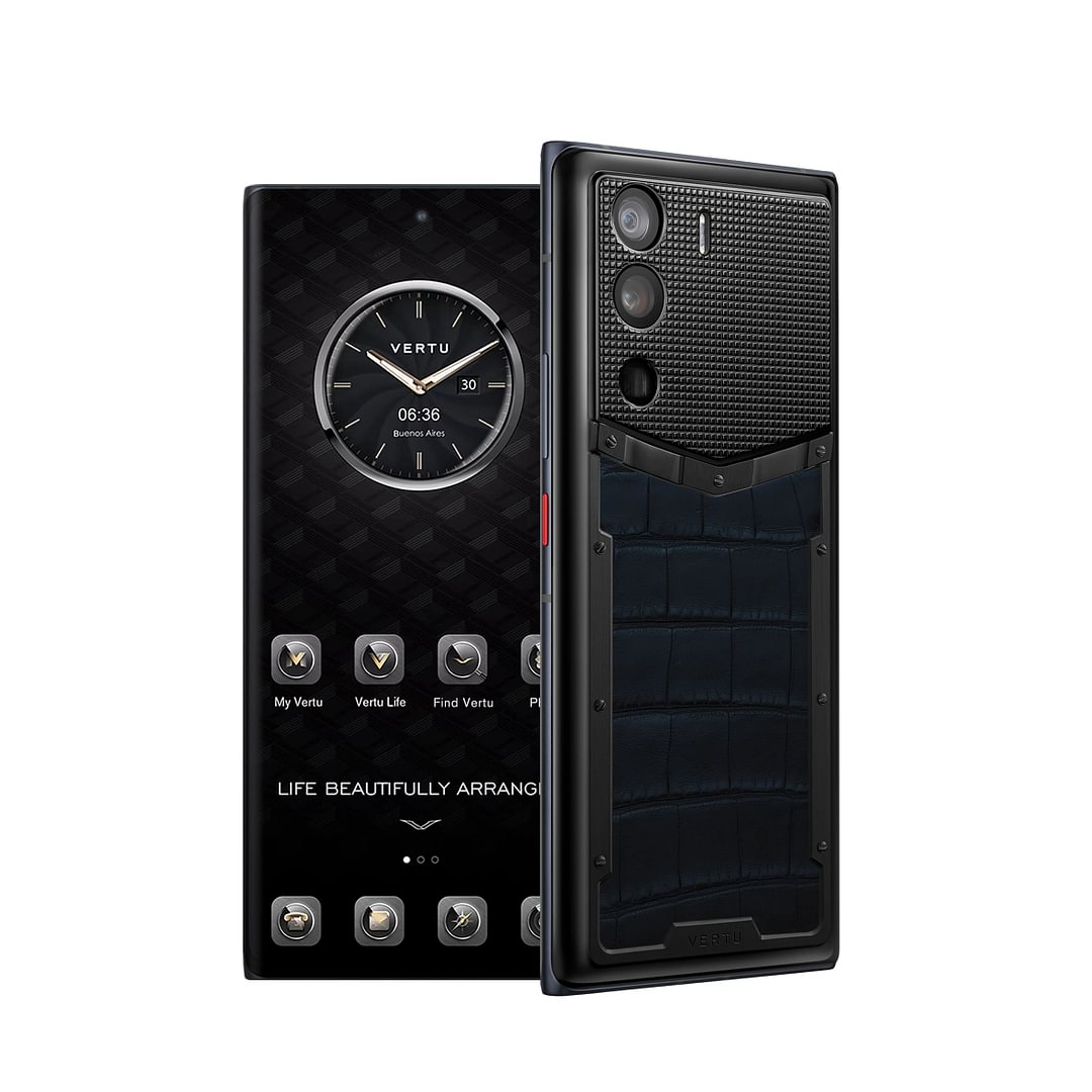 VERTU METAVERTU NAVY BLUE ALLIGATOR LEATHER 5G WEB3 PHONE 12GB+512GB/18+1TB ROM AND RAM