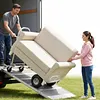 [US Local Warehouse] 3 in 1 Folding Hand Truck Dolly Cart with Wheels 550LBS Capacity Heavy Duty Collapsible Moving Dolly for Logistics Shopping Home Office