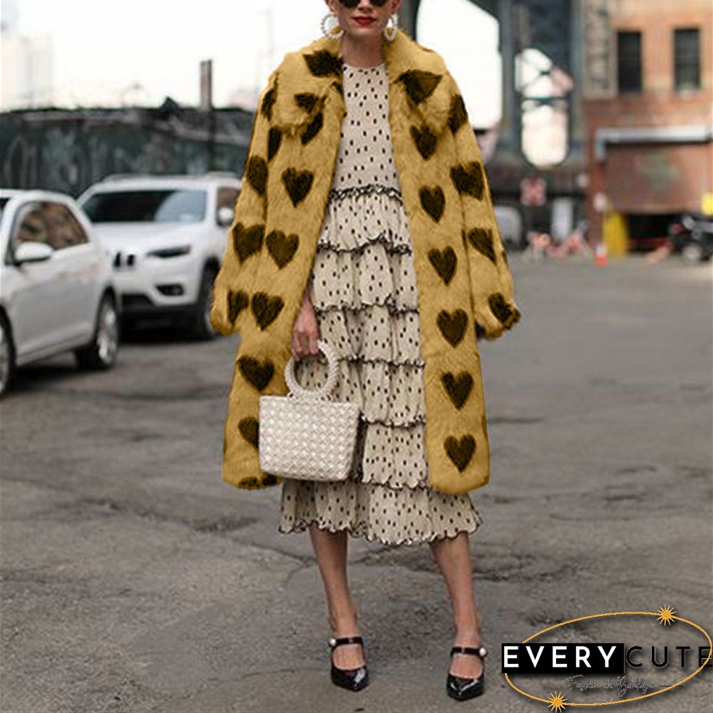 Elegant Lapel Long Sleeve Overcoat