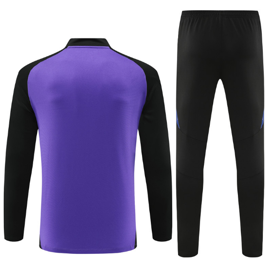 2024 Germany Half-Pull Training Suit Purple Football Jersey Set Thai Quality