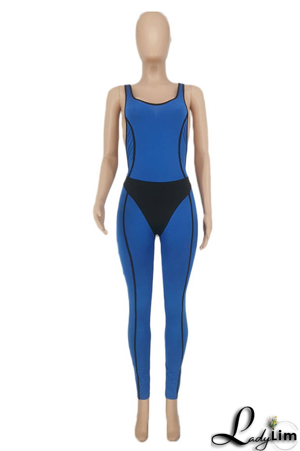 Khaki Sexy Casual Sportswear Solid Split Joint Backless U Neck Skinny Jumpsuits