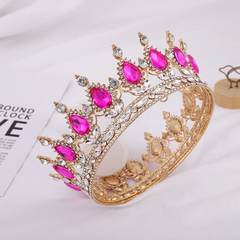 Women’s Elegant Crown Alloy Inlay Zircon Crown