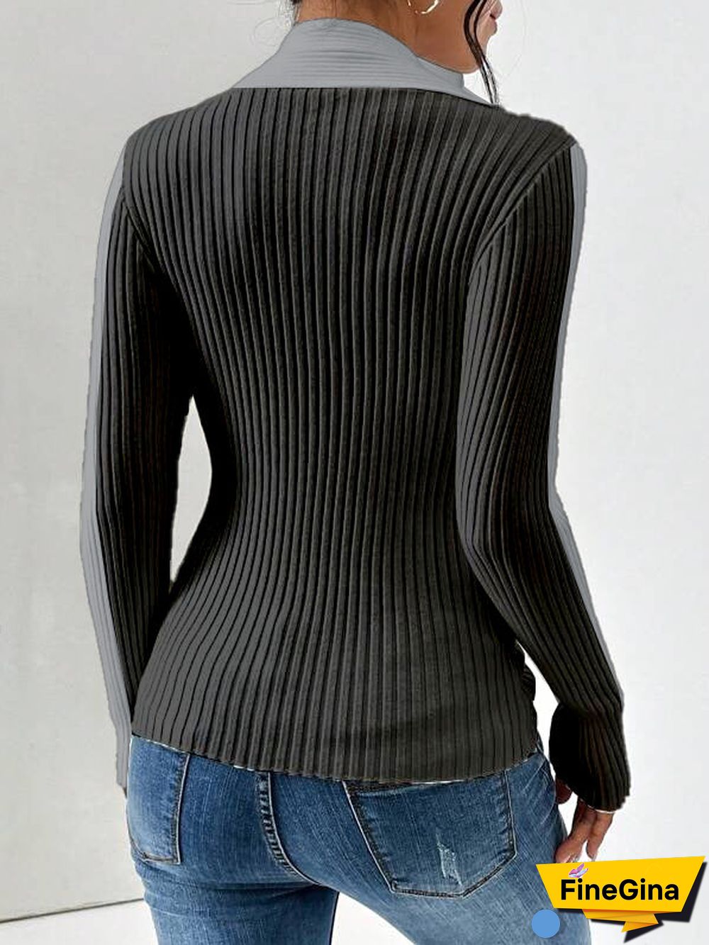 Special Color Block V-Neck Sweater