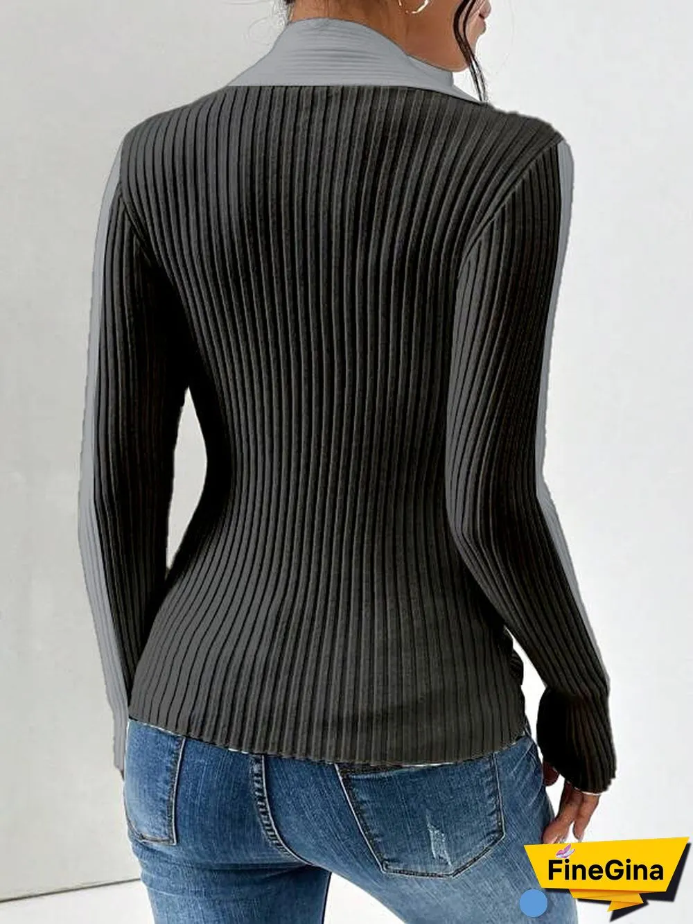 Special Color Block V-Neck Sweater