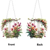 (US Only)Acrylic 2D Flat DIY Tulip Swing Hanging Diamond Art Kits Wall Door Decoration