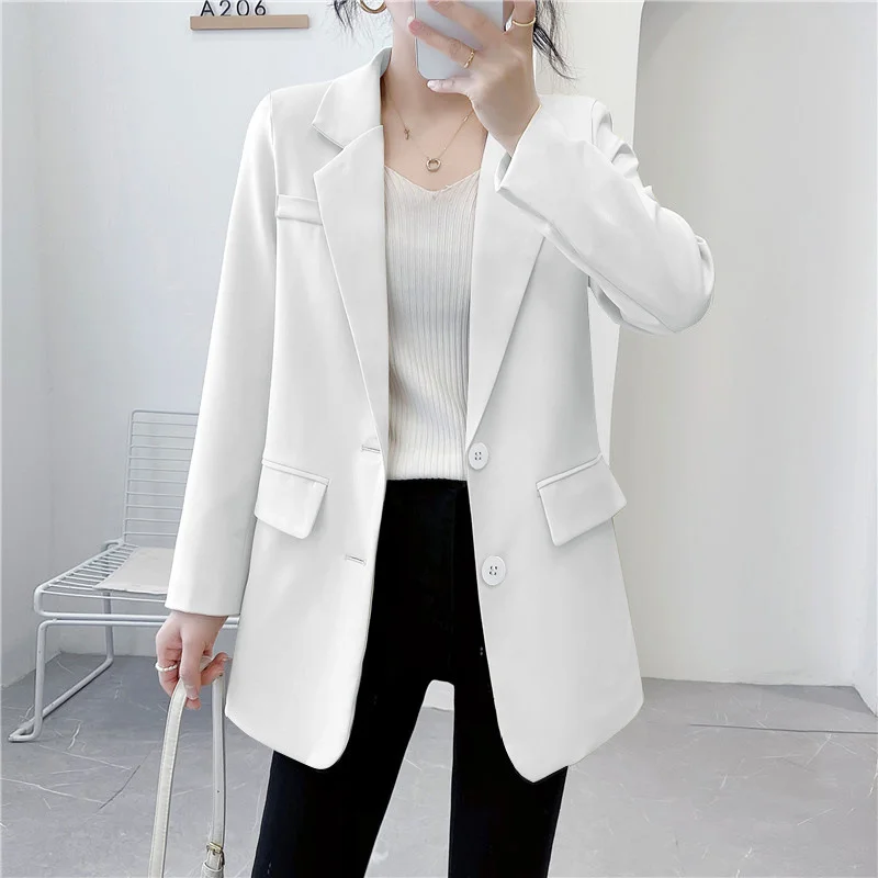 Woherb Woherb Suit Jacket Lady Tide Ins Spring And Autumn Winter Short Small Korean Version Loose And Versatile Foreign Style Casual Suit-Outfit Ideas