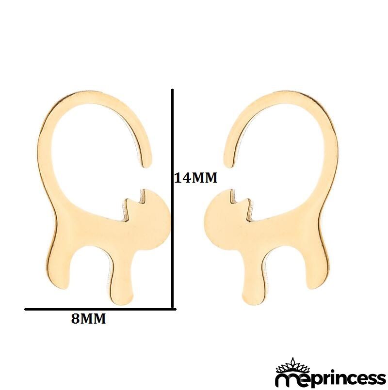 Women Fashion Hollow Eagle Owl Snake Dolphin Bee Giraffe Elephant Dog Cat Rabbit Fish Bird Penguim Stainless Steel Stud Earrings