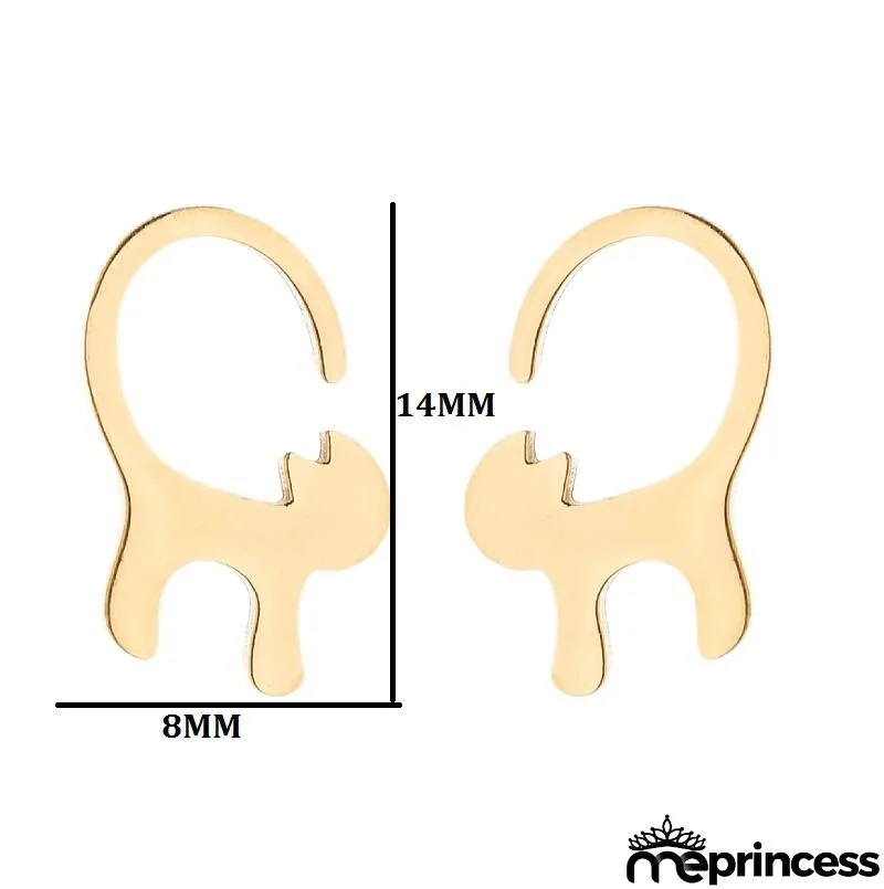 Women Fashion Hollow Eagle Owl Snake Dolphin Bee Giraffe Elephant Dog Cat Rabbit Fish Bird Penguim Stainless Steel Stud Earrings