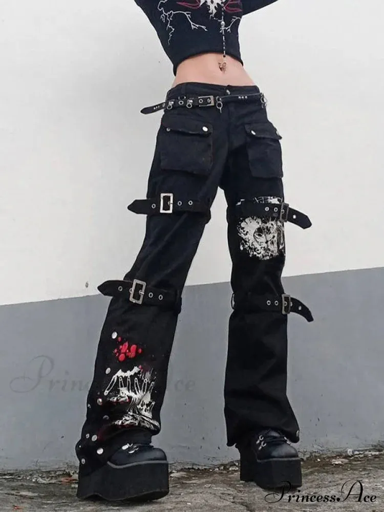Buckle Strap Halter Trendy Jeans
