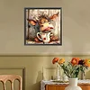 (US Local)Paint By Numbers Kit On Canvas DIY Oil Art Cow Picture Home Wall Decor 30x30cm