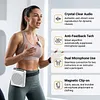 Voice Amplifier with Dual Lavalier Lapel Clip BT Microphone Portable Speaker Megaphone for Streaming Class Speech Meeting Yoga Guides