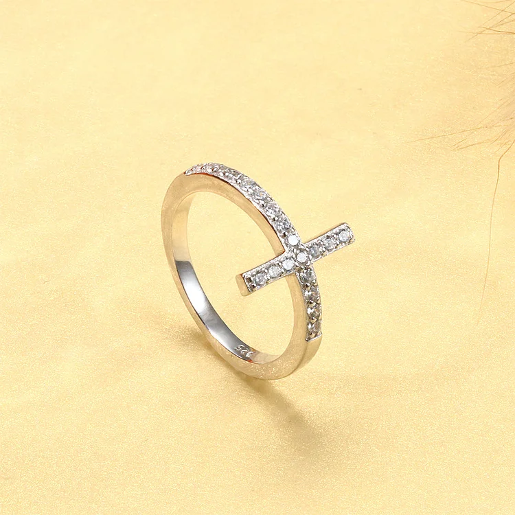 To My Daughter Pray Through It Christianity Cross Ring