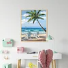 Beach - 11CT Stamped Cross Stitch - 36*46cm - Natural