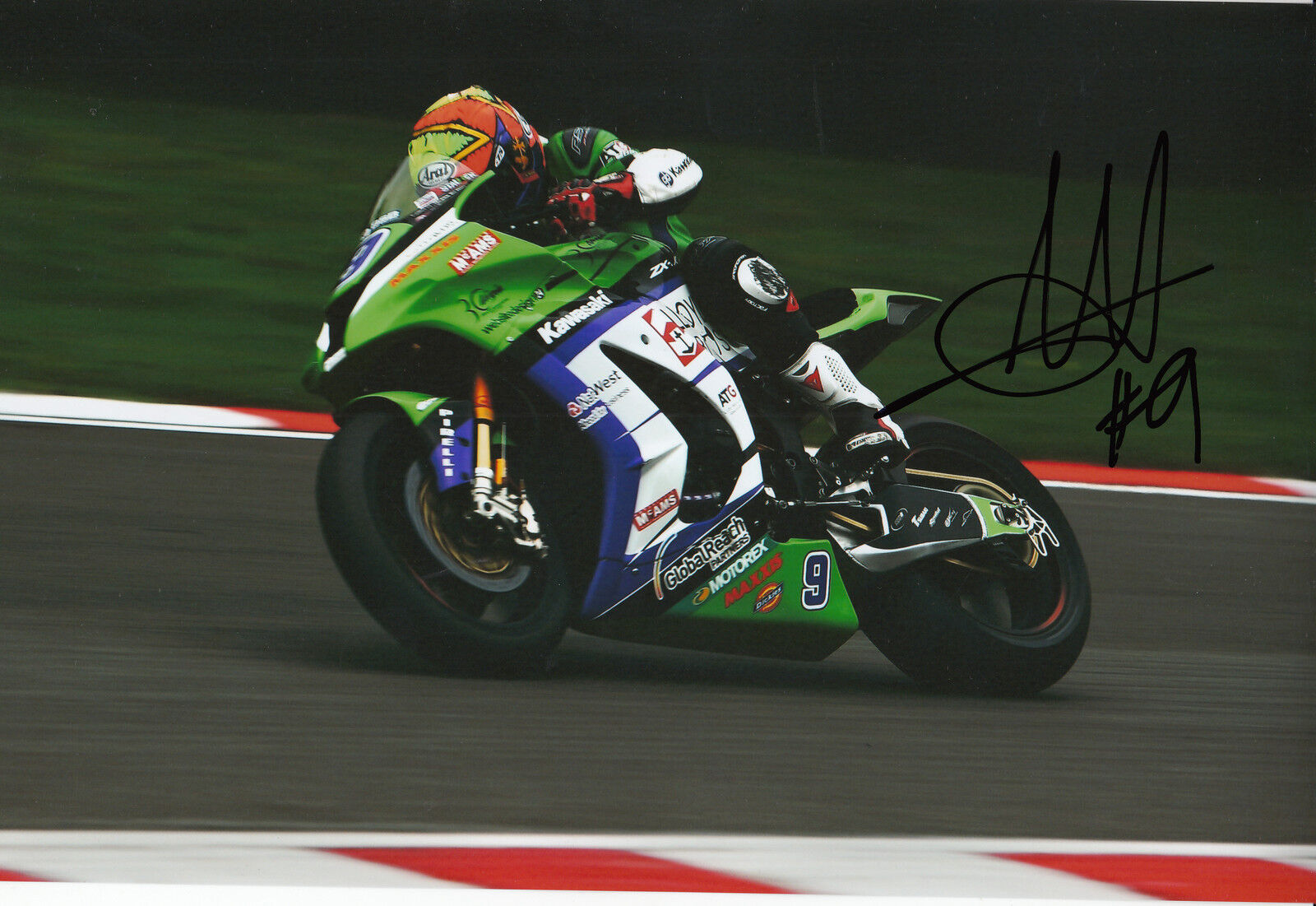 Chris Walker Hand Signed Lloyds Kawasaki 12x8 Photo Poster painting 2014 BSB 1.