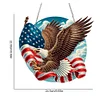 (US Local)US Flag Eagle Diamond Art Hanging Pendant 5D DIY Diamond Painting Dots Pendant