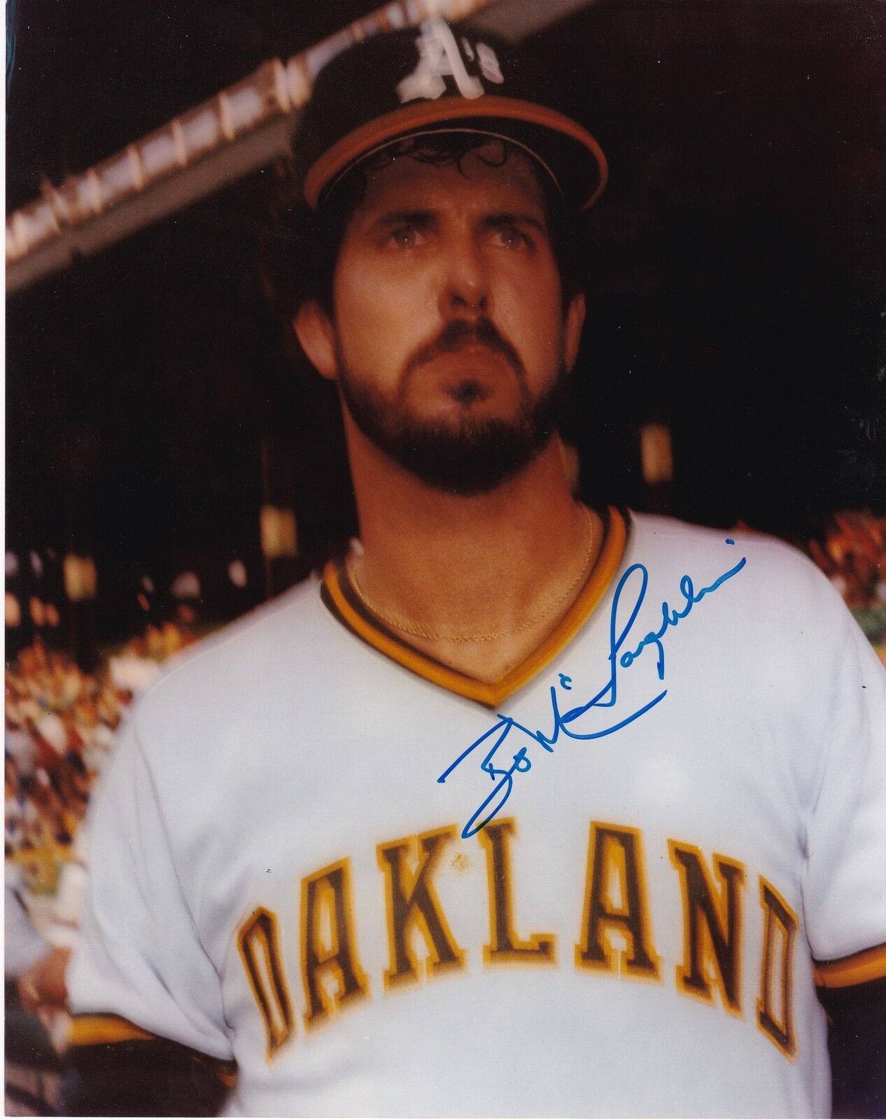 BO MCLAUGHLIN OAKLAND A'S ACTION SIGNED 8x10