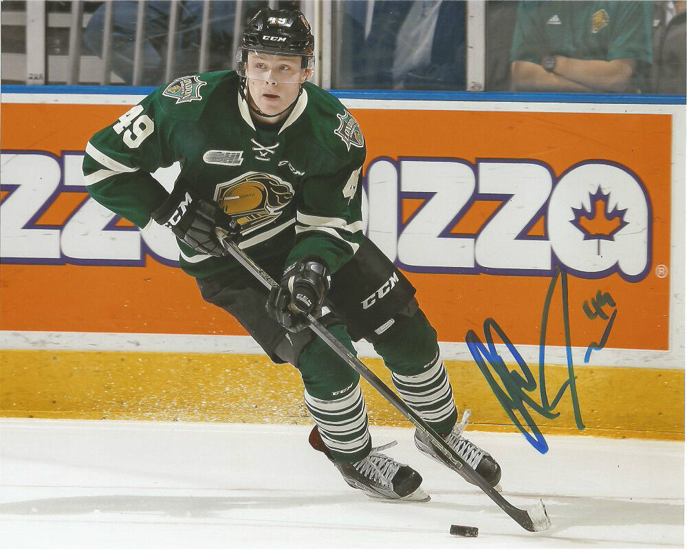 London Knights Max Jones Autographed Signed 8x10 OHL Photo Poster painting COA A