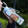 700ml Capybara Cute Water Cup with Straw & Handle Travel Water Bottle for Sports