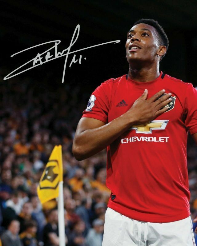 Anthony Martial - Manchester United Autograph Signed Photo Poster painting Print