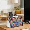 (25cm)Rainbow Floral Butterfly DIY Diamond Painting PU Tissue Holder Box