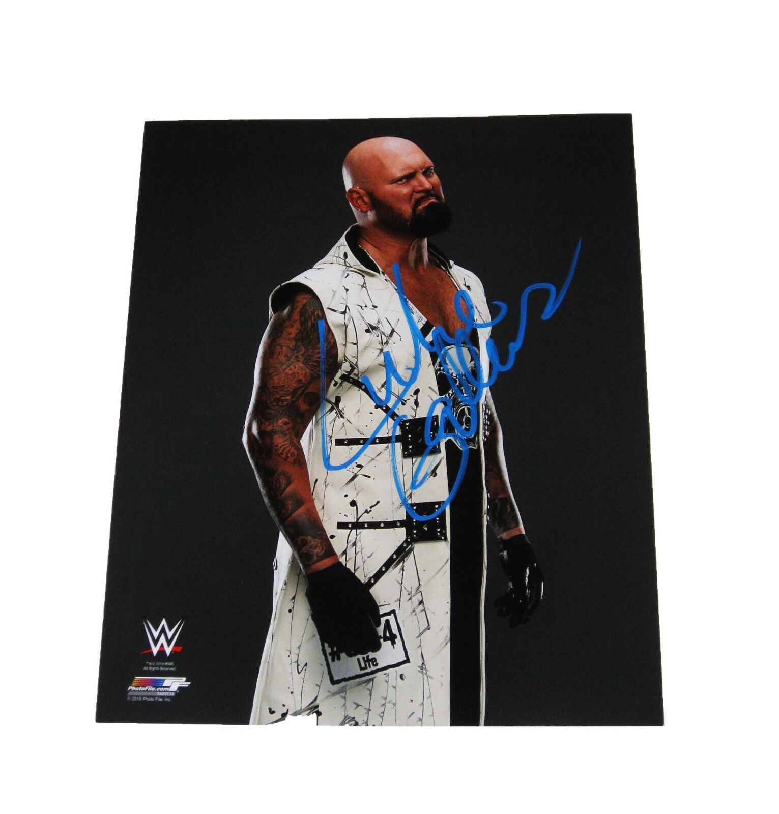 WWE THE CLUB LUKE GALLOWS SIGNED 8X10 Photo Poster painting FILE Photo Poster painting WITH PROOF AND COA