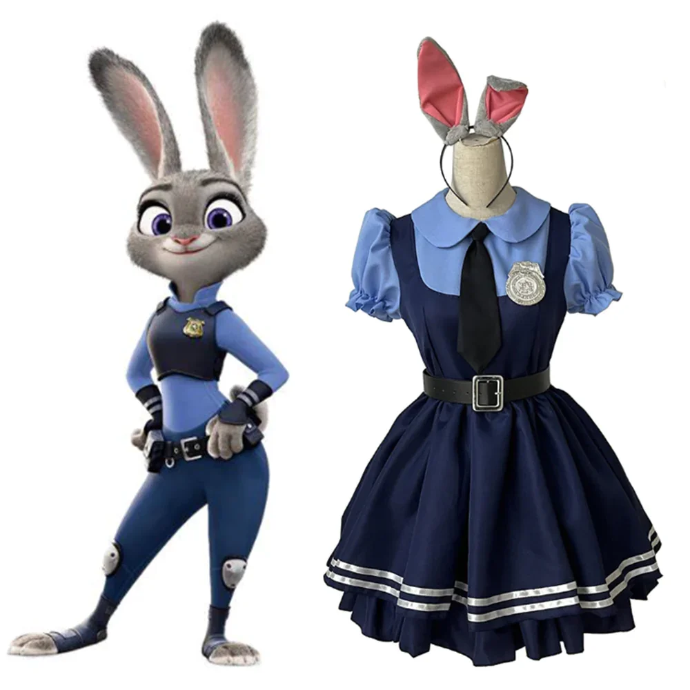 Zootopia Judy Hopps Cosplay Coatume Dress Outfits Halloween Carnival Suit