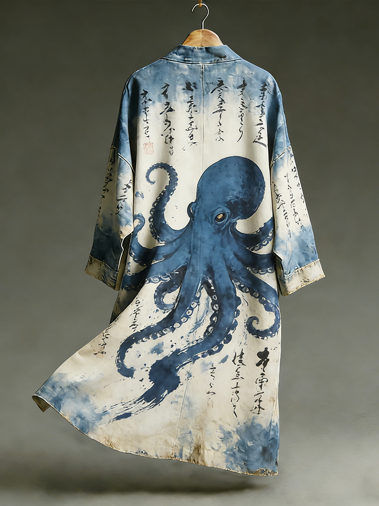 Japanese Art Octopus Art Font Gradient Art Kimono  artssus