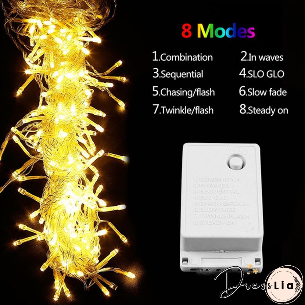 5M Christmas LED Curtain Icicle String Lights Droop 0.4-0.6m AC 110V/220V Garden Street Outdoor Decorative Holiday Light