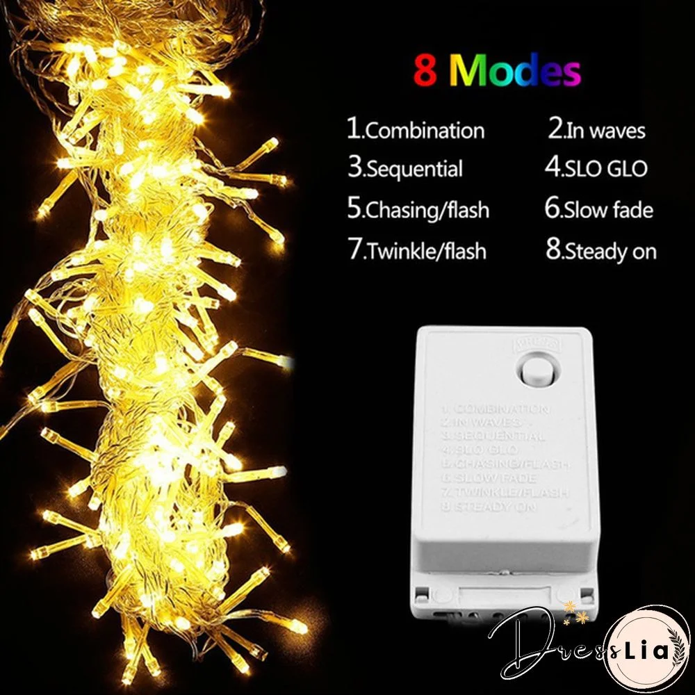 5M Christmas LED Curtain Icicle String Lights Droop 0.4-0.6m AC 110V/220V Garden Street Outdoor Decorative Holiday Light