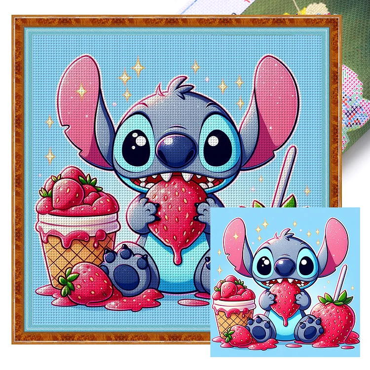 Disney Stitch 11CT Stamped Cross Stitch 40*40CM