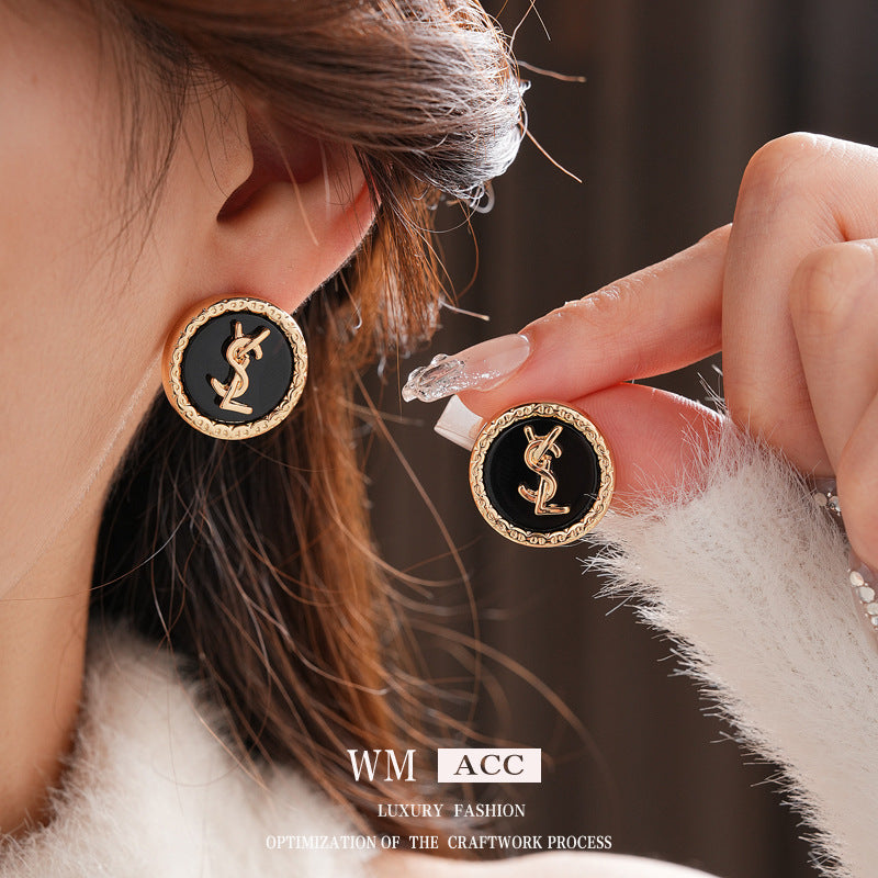 Luxurious Letter Letter Geometric Number Text Alloy Electroplating Earrings