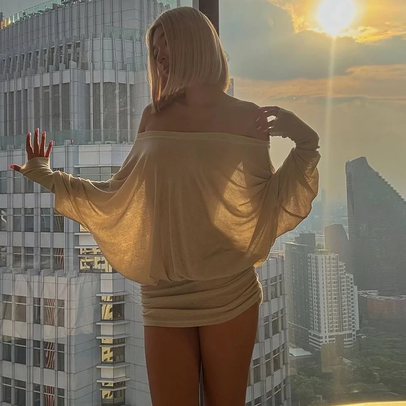 Nigikala Nigikala New Sweater Women's Autumn And Winter Solid Color V-Neck Long-Sleeved Knitted Shirt