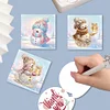 6Pcs Diamond Painting Winter Snowman Greeting Cards Christmas Cards