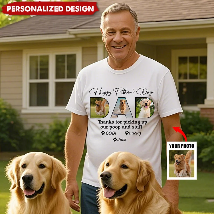Custom Dog Dad T-Shirt Sweatshirt Hoodie, Father's Day Gift For Pet Lover