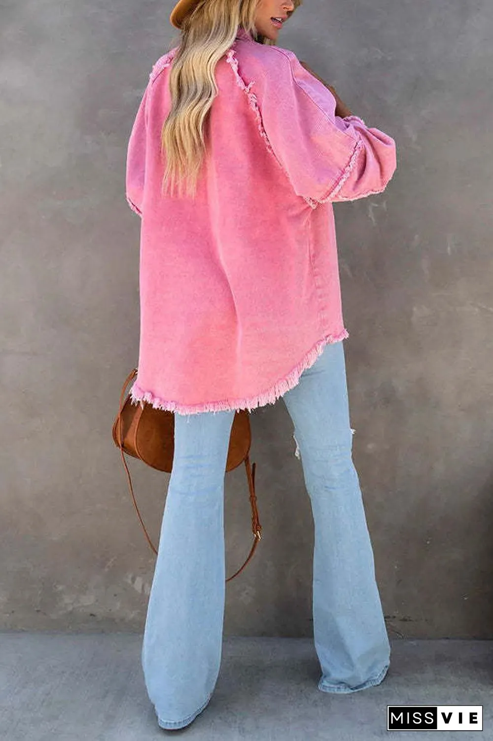 Bring It On Frayed Shirt Jacket