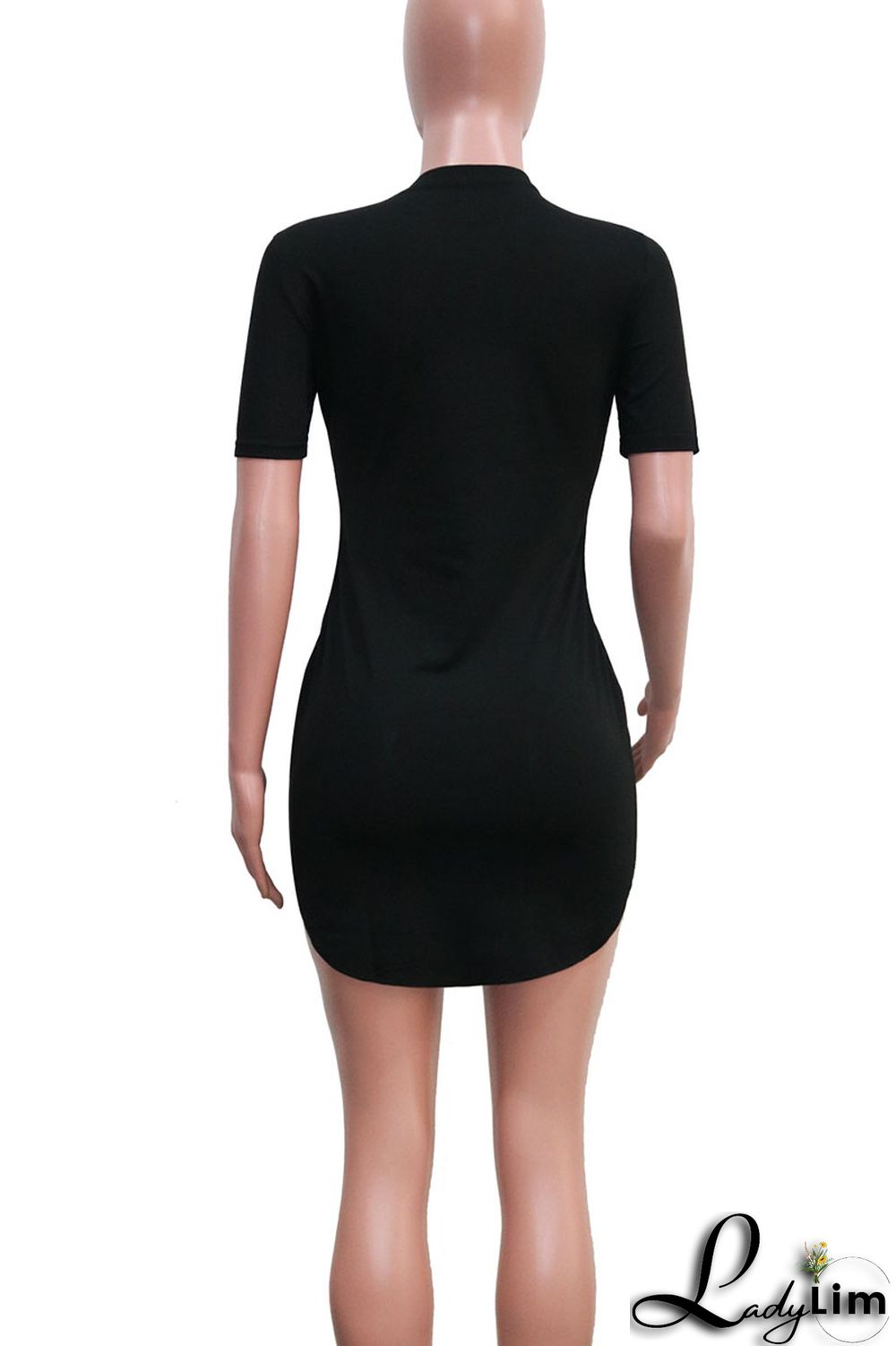 Tangerine Red Casual Print Patchwork O Neck One Step Skirt Dresses