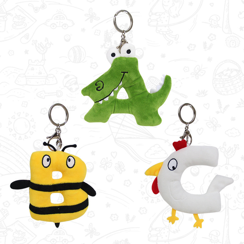 Alphabet Lore Plush Keychain A-z Alphabet Lore Children's Nursery