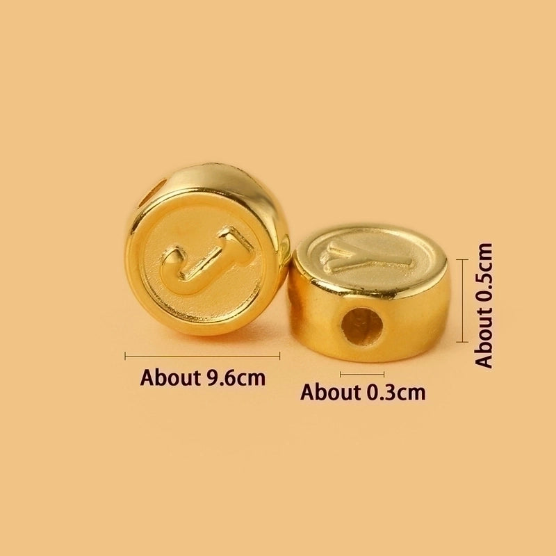 1 Set 9.6*0.5mm Hole Under 1mm Arylic Letter Beads