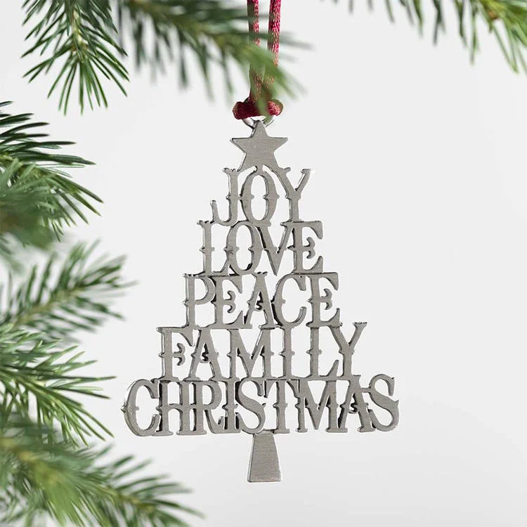 2023 Joy Love Peace Family Christmas Ornament