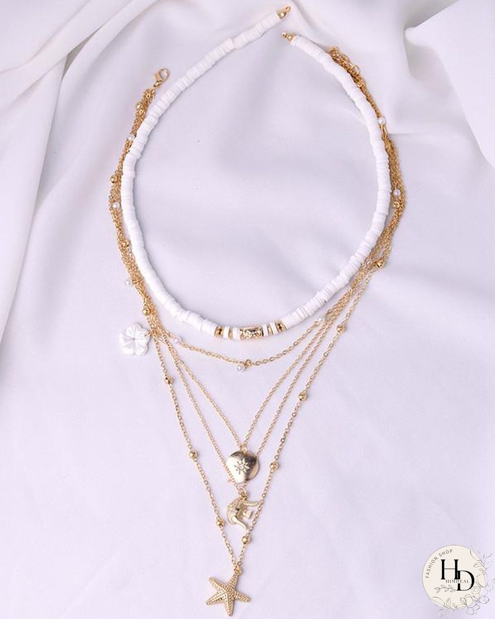 Star Flower Layer Necklace