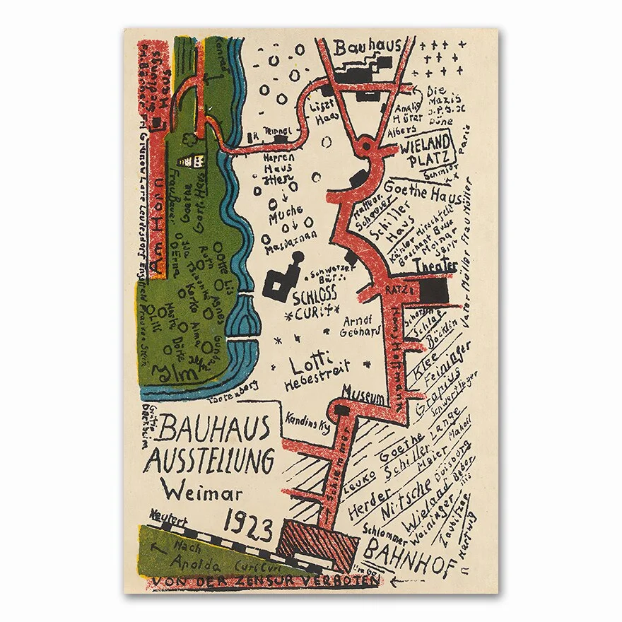 Posters and Prints Bauhaus Ausstellung 1923 Weimer Exhibition Poster Wall Art Picture Canvas Painting for Room Home Decor