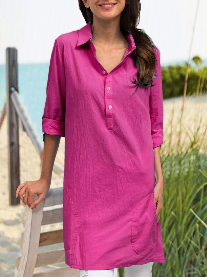 Women Solid Cotton Casual Top