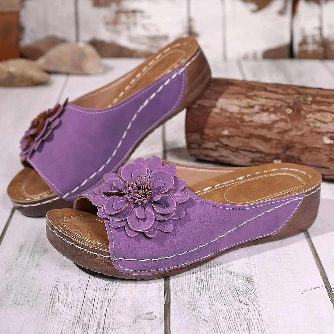 Yyvonne Large-Size Women's Shoes 2025 Spring And Summer New One Flower-Dew Slippers Cool Drag