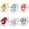 6PCS niedlicher Gnom doppelseitig - 5d DIY Handwerk Schlüsselanhänger