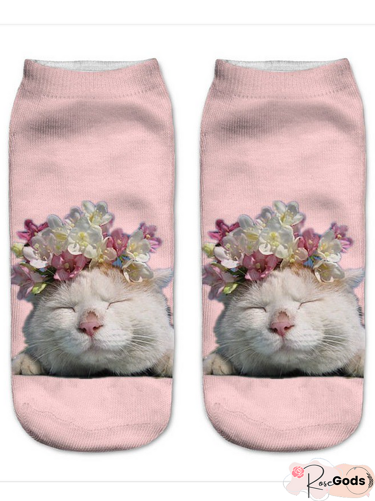 Cat Printed Socks