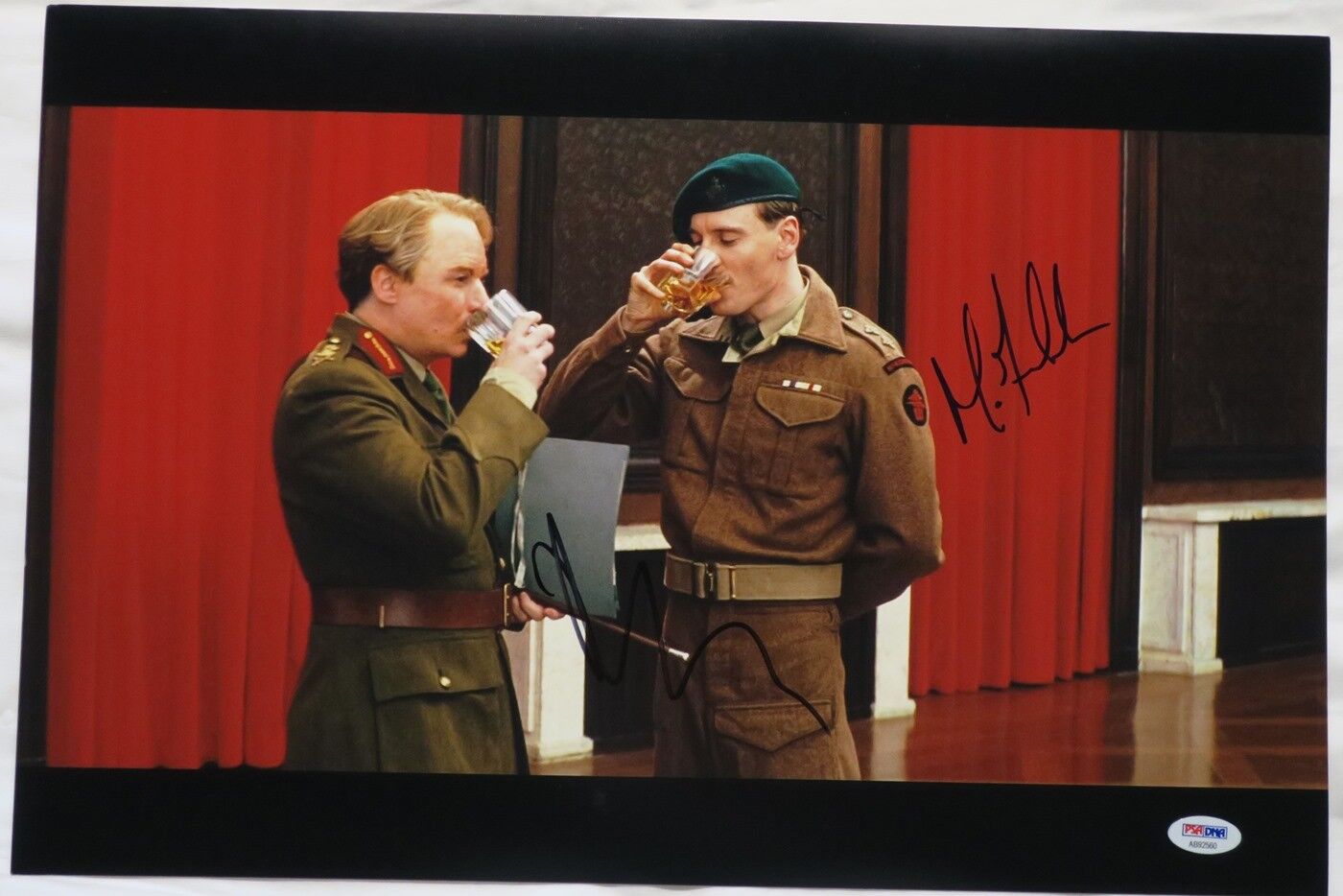 M Fassbender/M Myers Signed Inglourious Basterds Auto 12x18 Photo Poster painting PSADNA#AB92560