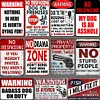 Hilarious Warning - Random Vintage Metal  Sign Mystery Box Surprise Box 10pcs - /20pcs - /30pcs - /50pcs - 